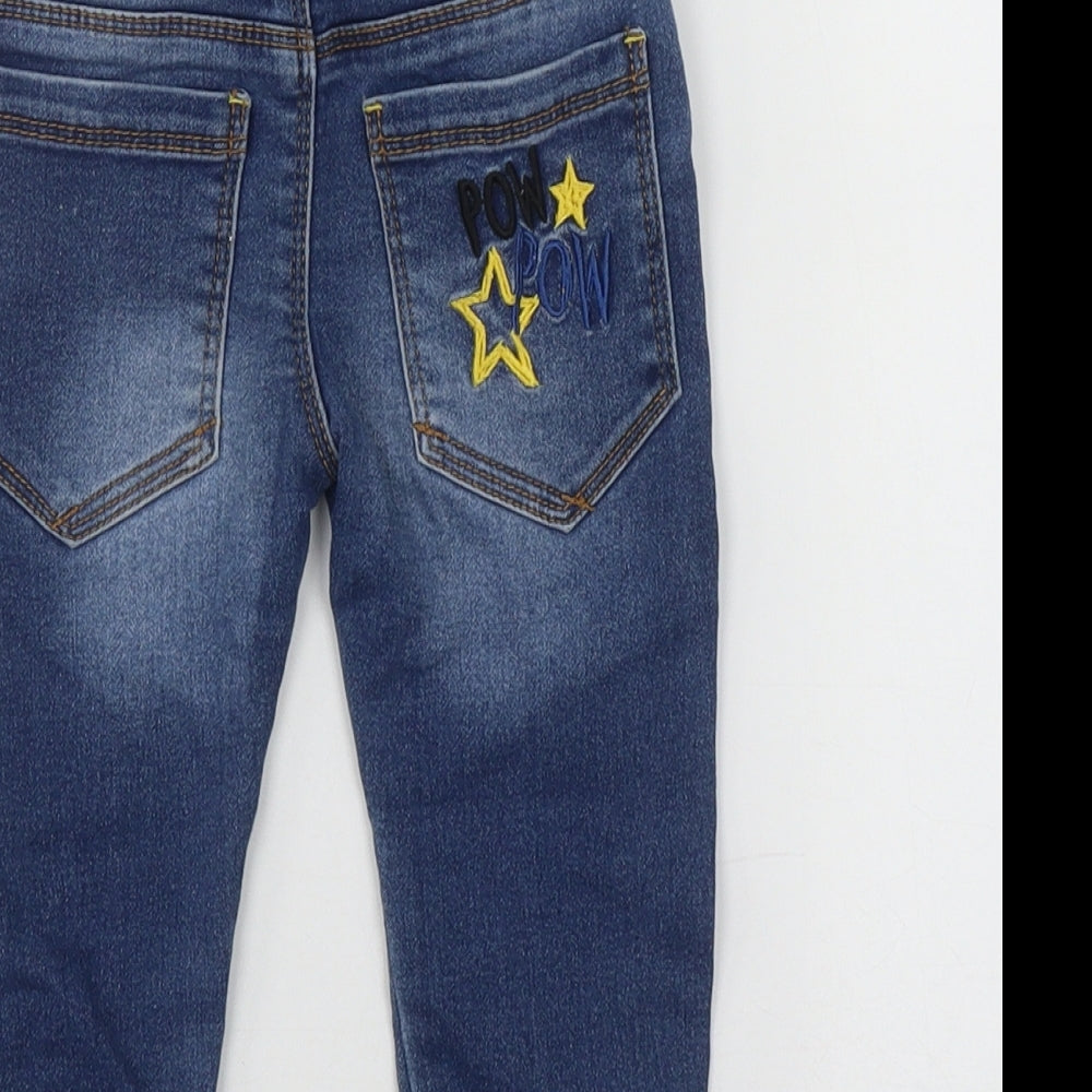 St Bernard Boys Blue  Cotton Capri Jeans Size 12 Months  Tie