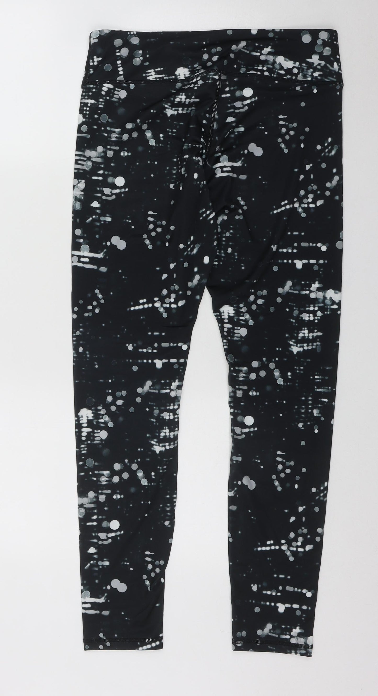 Reebok Womens Multicoloured Geometric Polyester Capri Leggings Size L L22 in Regular