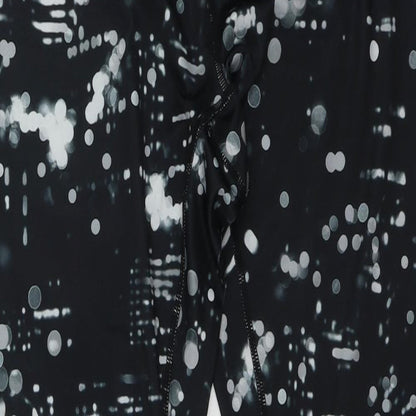 Reebok Womens Multicoloured Geometric Polyester Capri Leggings Size L L22 in Regular