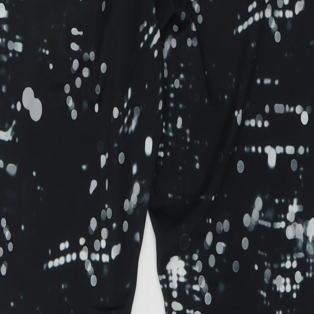 Reebok Womens Multicoloured Geometric Polyester Capri Leggings Size L L22 in Regular