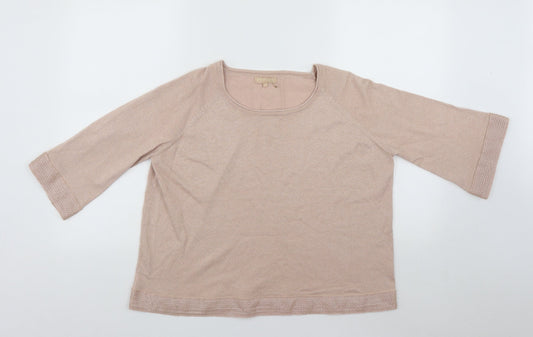 Womens UK Size S By Swan Beige Basic Blouse