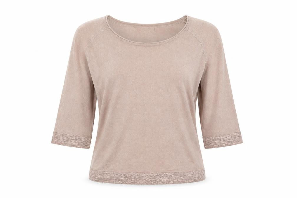 Womens UK Size S By Swan Beige Basic Blouse