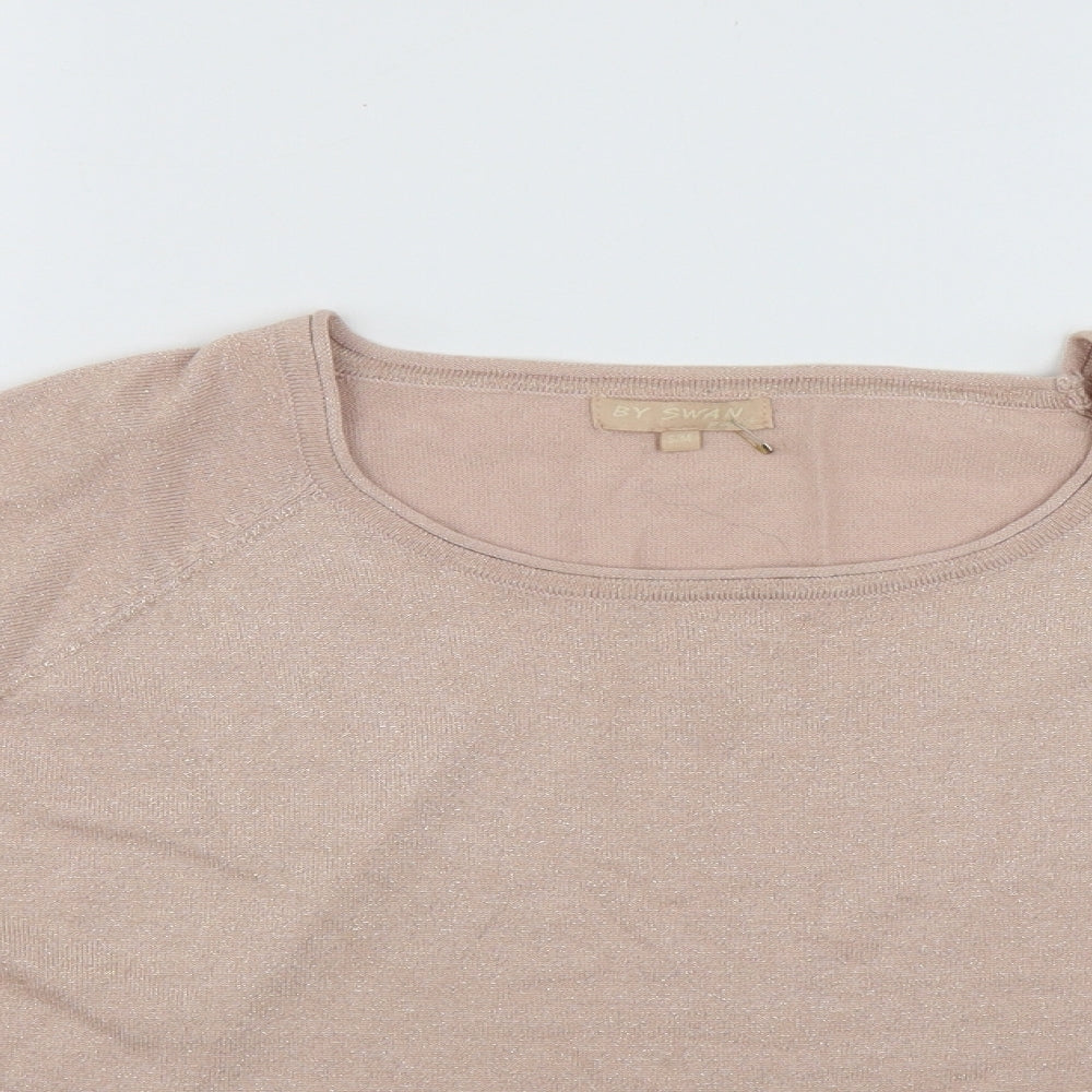 Womens UK Size S By Swan Beige Basic Blouse