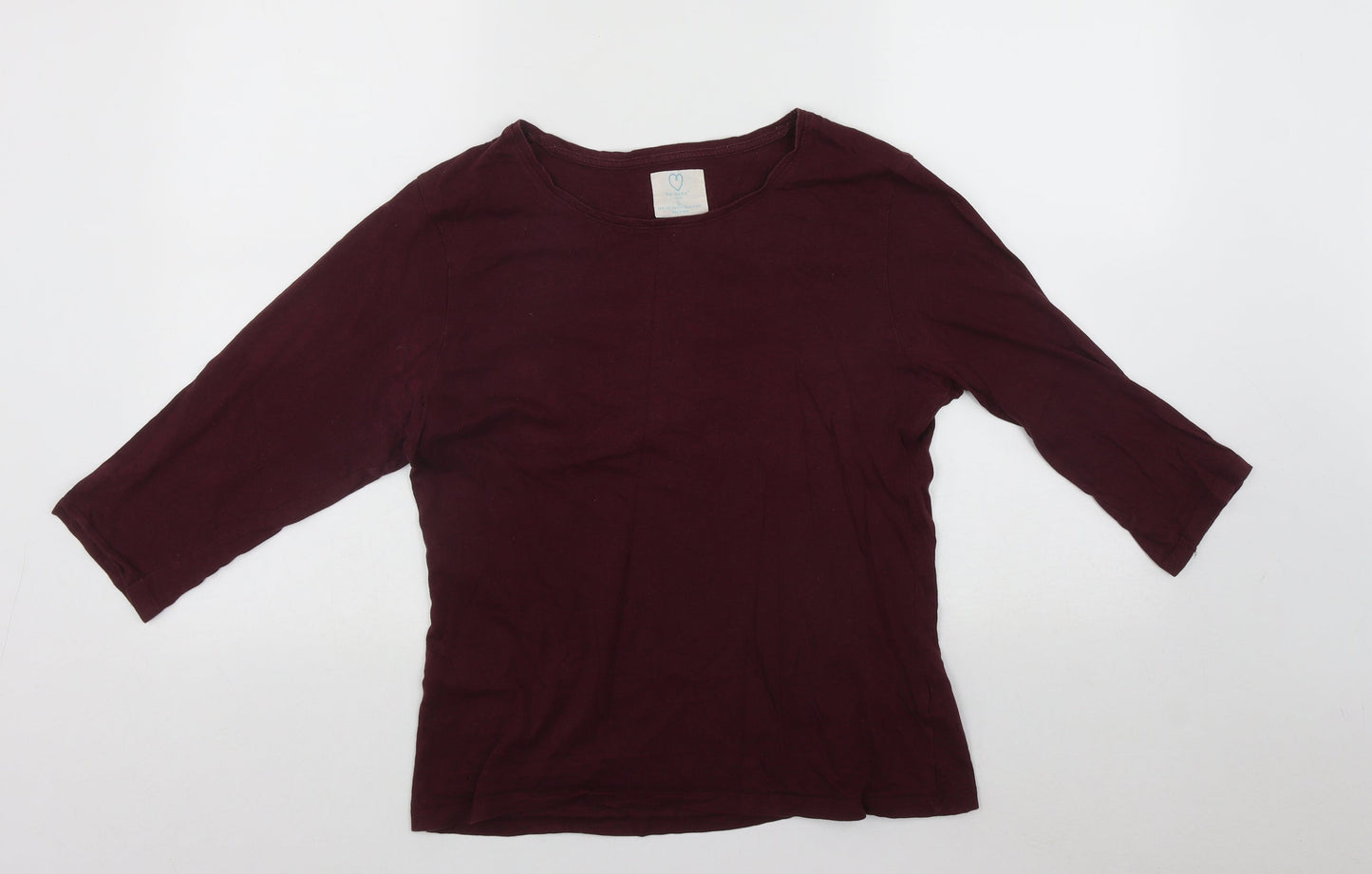 Primark Womens Purple  Cotton Basic Blouse Size S Round Neck