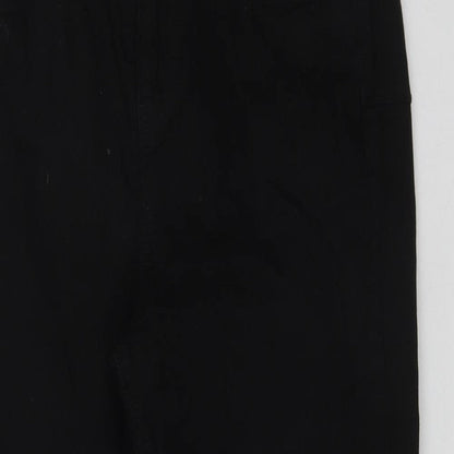 New Look Womens Black  Cotton Straight Jeans Size 10 L22 in Regular Zip