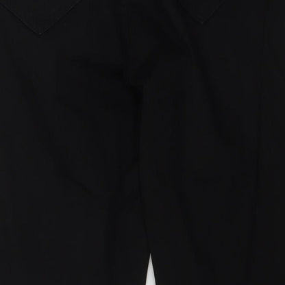New Look Womens Black  Cotton Straight Jeans Size 10 L22 in Regular Zip