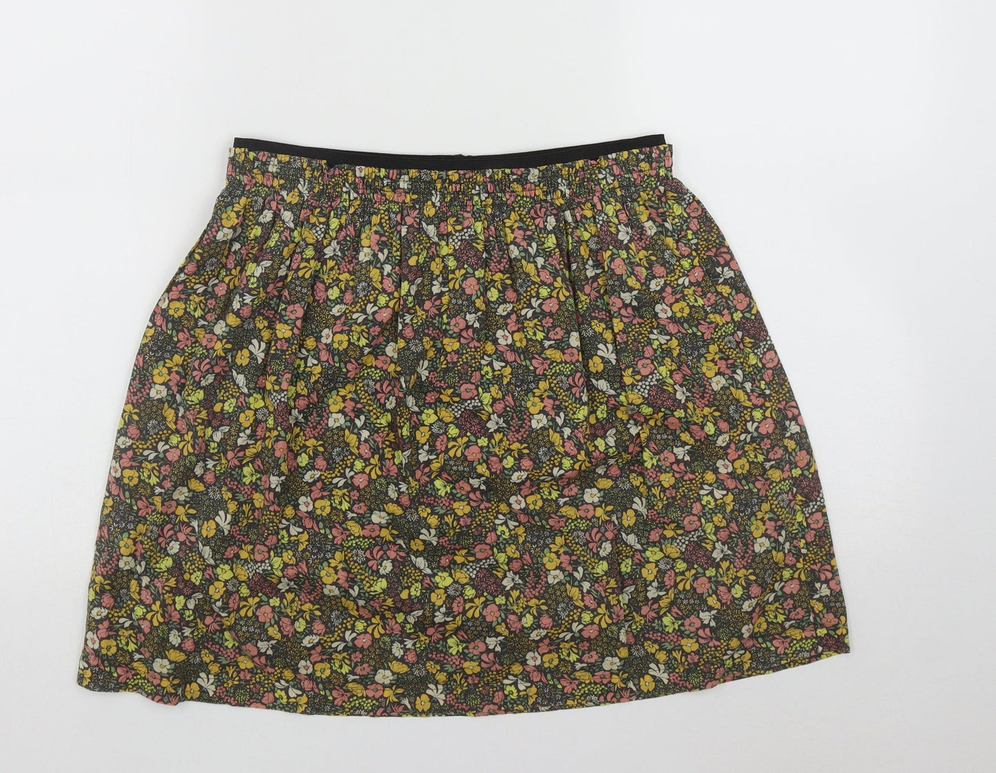 Jack Wills Womens Multicoloured Floral Polyacrylate Fibre A-Line Skirt Size 8