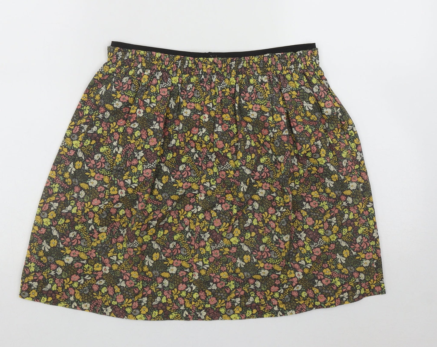 Jack Wills Womens Multicoloured Floral Polyacrylate Fibre A-Line Skirt Size 8