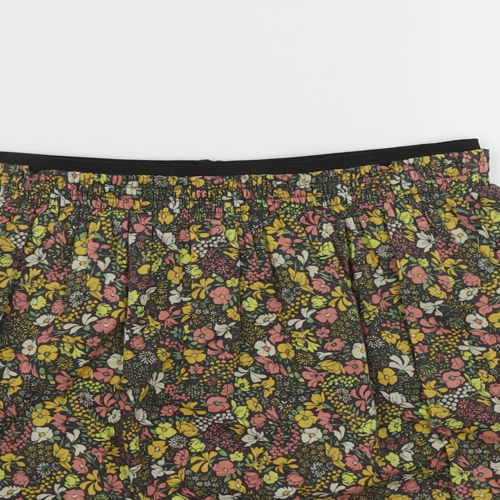 Jack Wills Womens Multicoloured Floral Polyacrylate Fibre A-Line Skirt Size 8