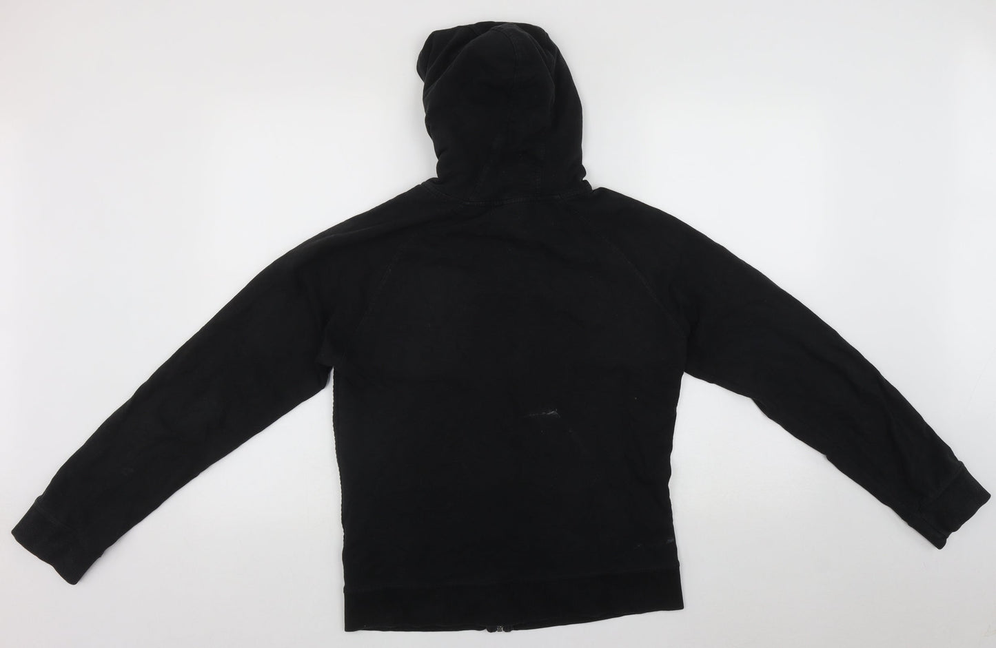 Centrered Mens Black  Cotton Full Zip Hoodie Size S