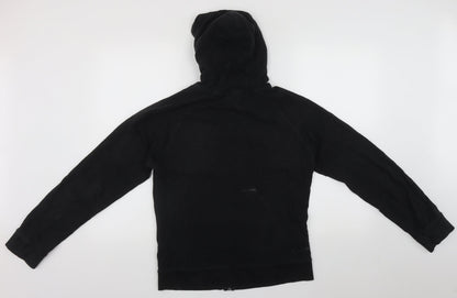 Centrered Mens Black  Cotton Full Zip Hoodie Size S