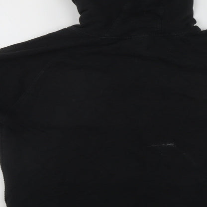 Centrered Mens Black  Cotton Full Zip Hoodie Size S
