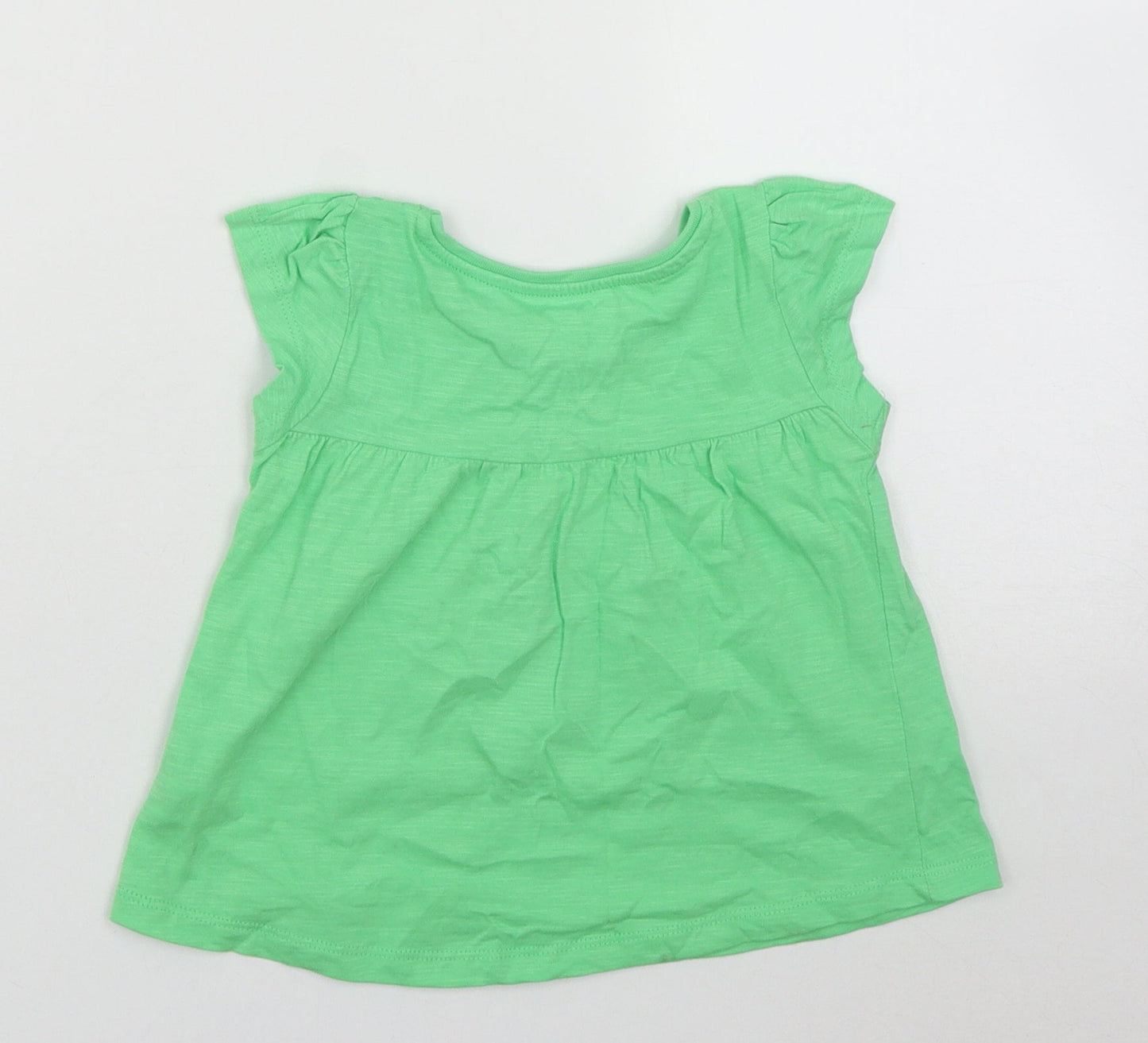 St Bernard Girls Green  Cotton Shift  Size 18 Months  Round Neck