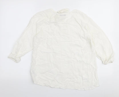 Womens UK Size 6 F&F Ivory Basic Blouse