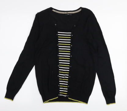 Womens UK Size 10 M&Co Black Pullover Jumper