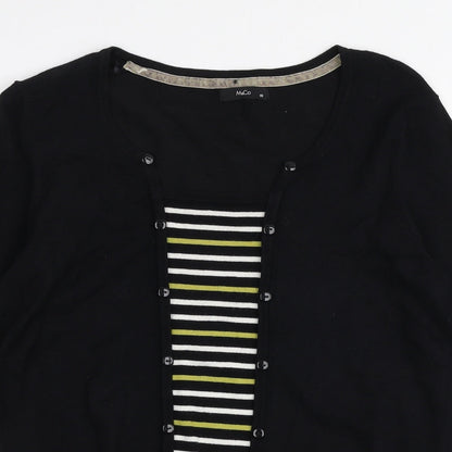 Womens UK Size 10 M&Co Black Pullover Jumper