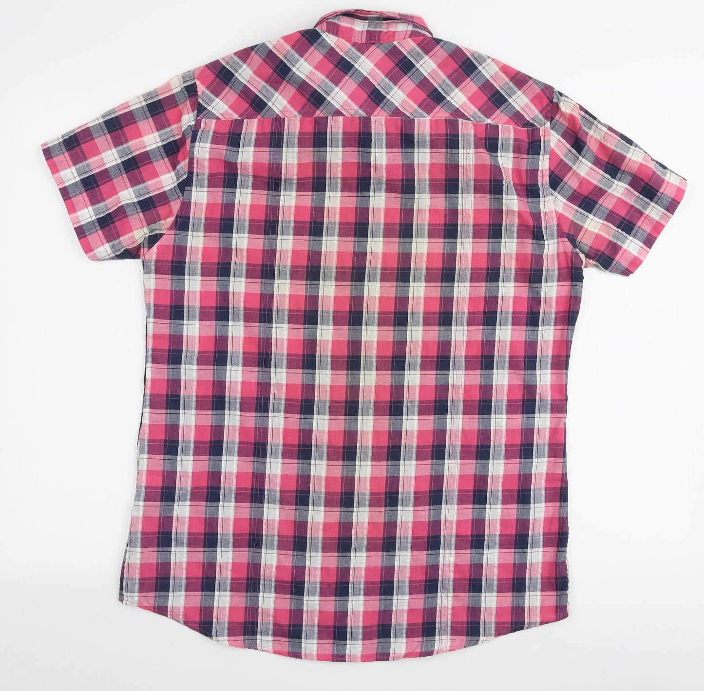 Mens UK Size M Easy Multicoloured  Button-Up Short Sleeve Casual Shirt