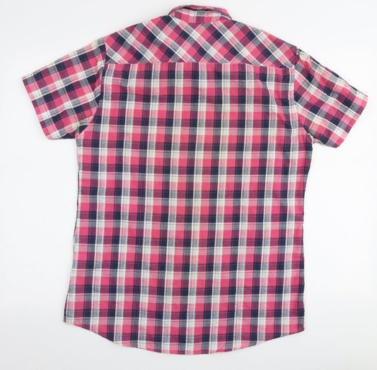 Mens UK Size M Easy Multicoloured  Button-Up Short Sleeve Casual Shirt