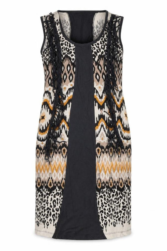 Diamonds Forever Womens Multicoloured Animal Print Viscose Pencil Dress  Size 12  Round Neck Pullover