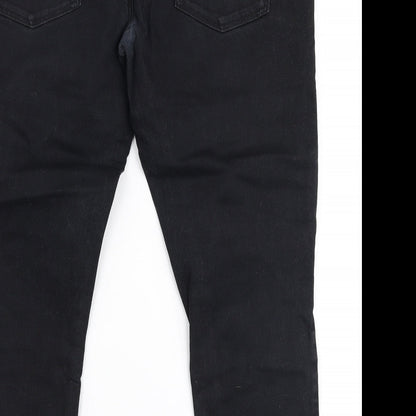 Mens UK Size 36 in NEXT Regular Fit Straight Black Jeans