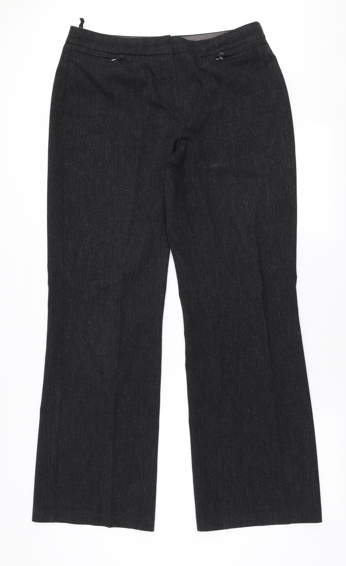 Womens UK Size 14 Marks and Spencer Regular Fit  Black Trousers