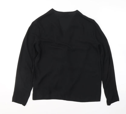 Womens UK Size 12 Topshop Black Basic Blouse