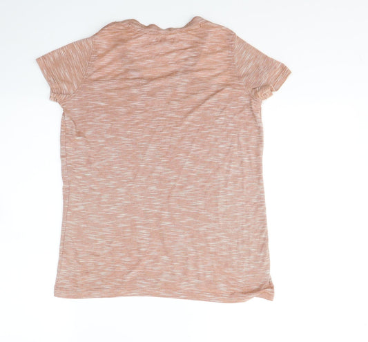 Womens UK Size 6 River Island Beige Basic T-Shirt