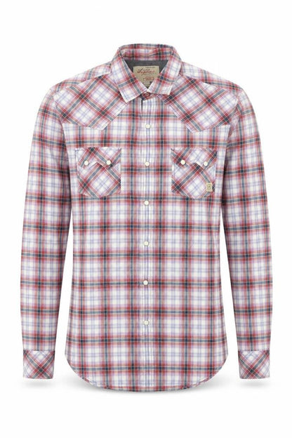 Mens UK Size S River Island Red  Button-Up Long Sleeve Casual Shirt