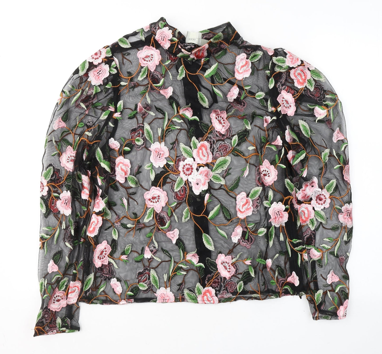 Womens UK Size 4 ASOS Black Basic Blouse