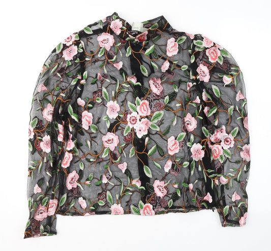 Womens UK Size 4 ASOS Black Basic Blouse