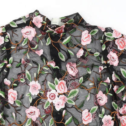 Womens UK Size 4 ASOS Black Basic Blouse