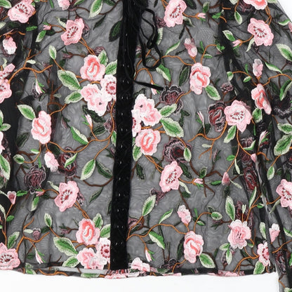 Womens UK Size 4 ASOS Black Basic Blouse