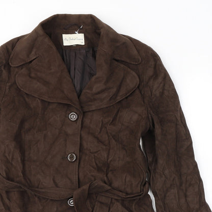 Bay Jrading Company Womens Brown   Pea Coat Coat Size 10  Button
