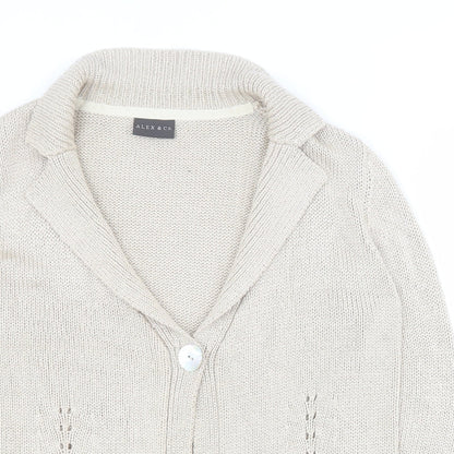 Womens UK Size 14 Alex & Co Brown Cardigan Jumper