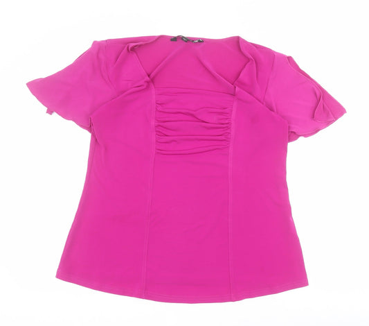 Womens UK Size 14 Joanna Hope Pink Basic Blouse