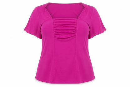 Womens UK Size 14 Joanna Hope Pink Basic Blouse