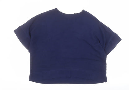 Womens UK Size 14 Peacocks Blue Basic T-Shirt