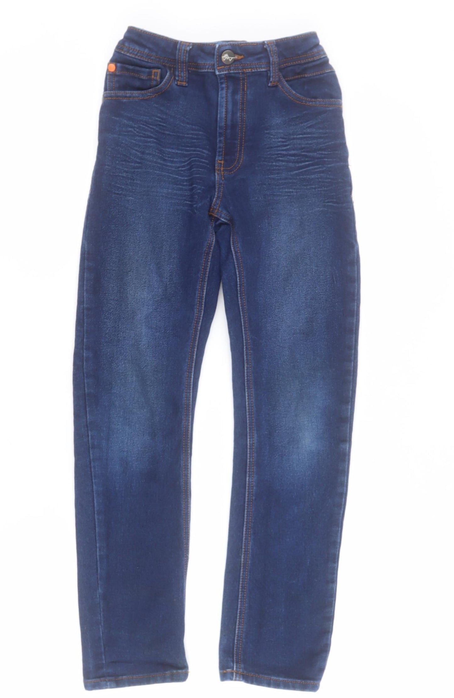 NEXT Boys Blue  Cotton Skinny Jeans Size 9 Months  Regular Zip
