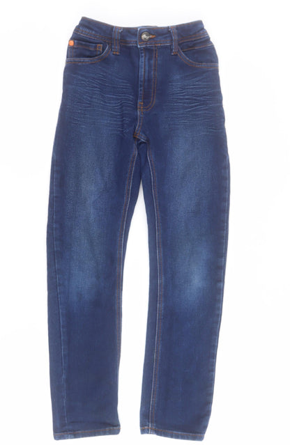 NEXT Boys Blue  Cotton Skinny Jeans Size 9 Months  Regular Zip