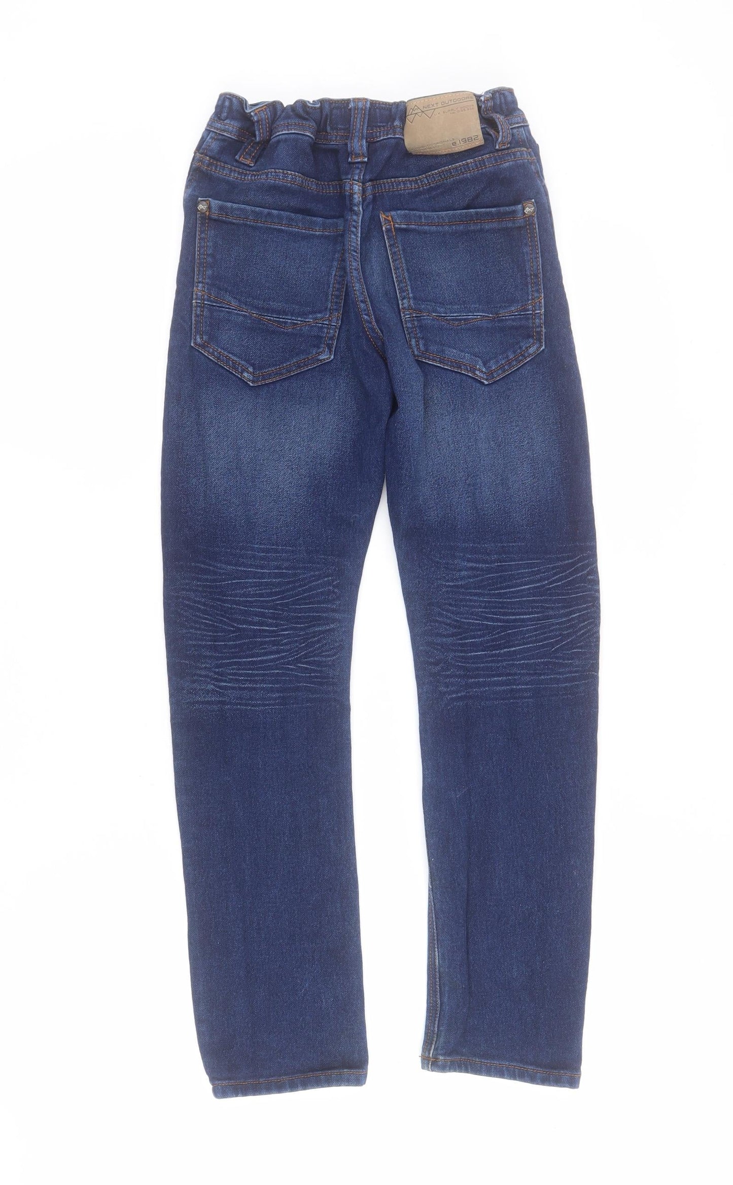 NEXT Boys Blue  Cotton Skinny Jeans Size 9 Months  Regular Zip