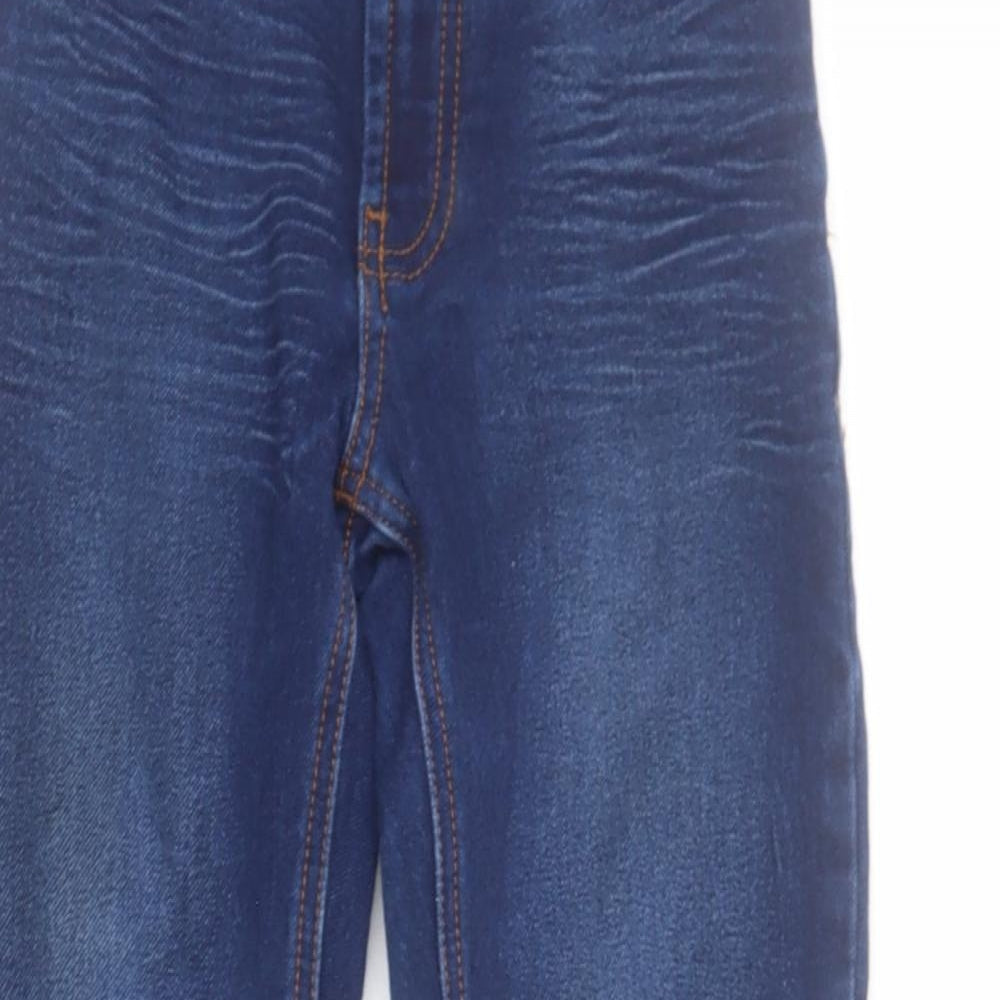 NEXT Boys Blue  Cotton Skinny Jeans Size 9 Months  Regular Zip
