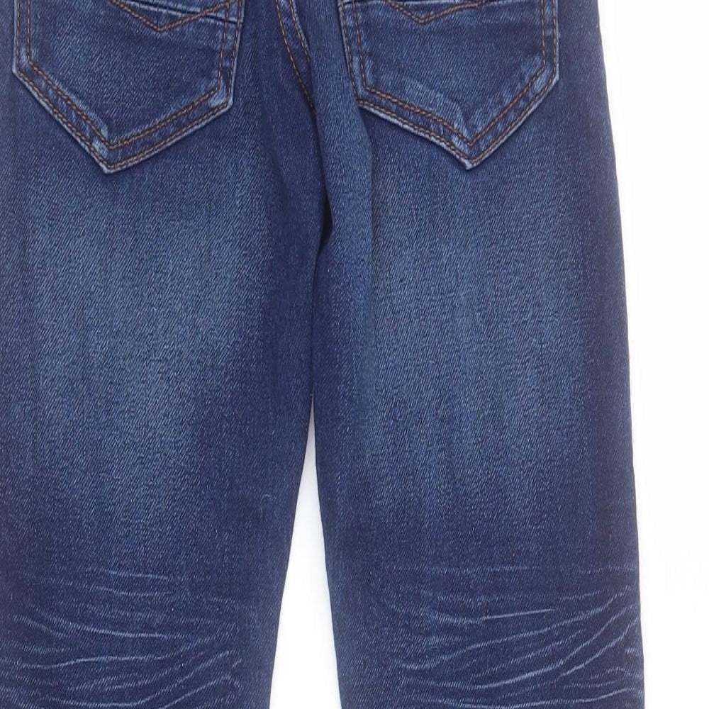 NEXT Boys Blue  Cotton Skinny Jeans Size 9 Months  Regular Zip