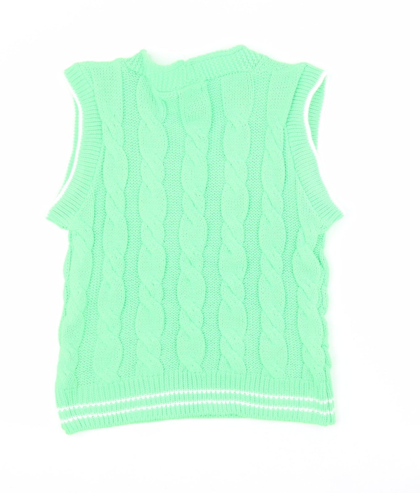 Vivichi Womens Green V-Neck  Acrylic Vest Jumper Size XS