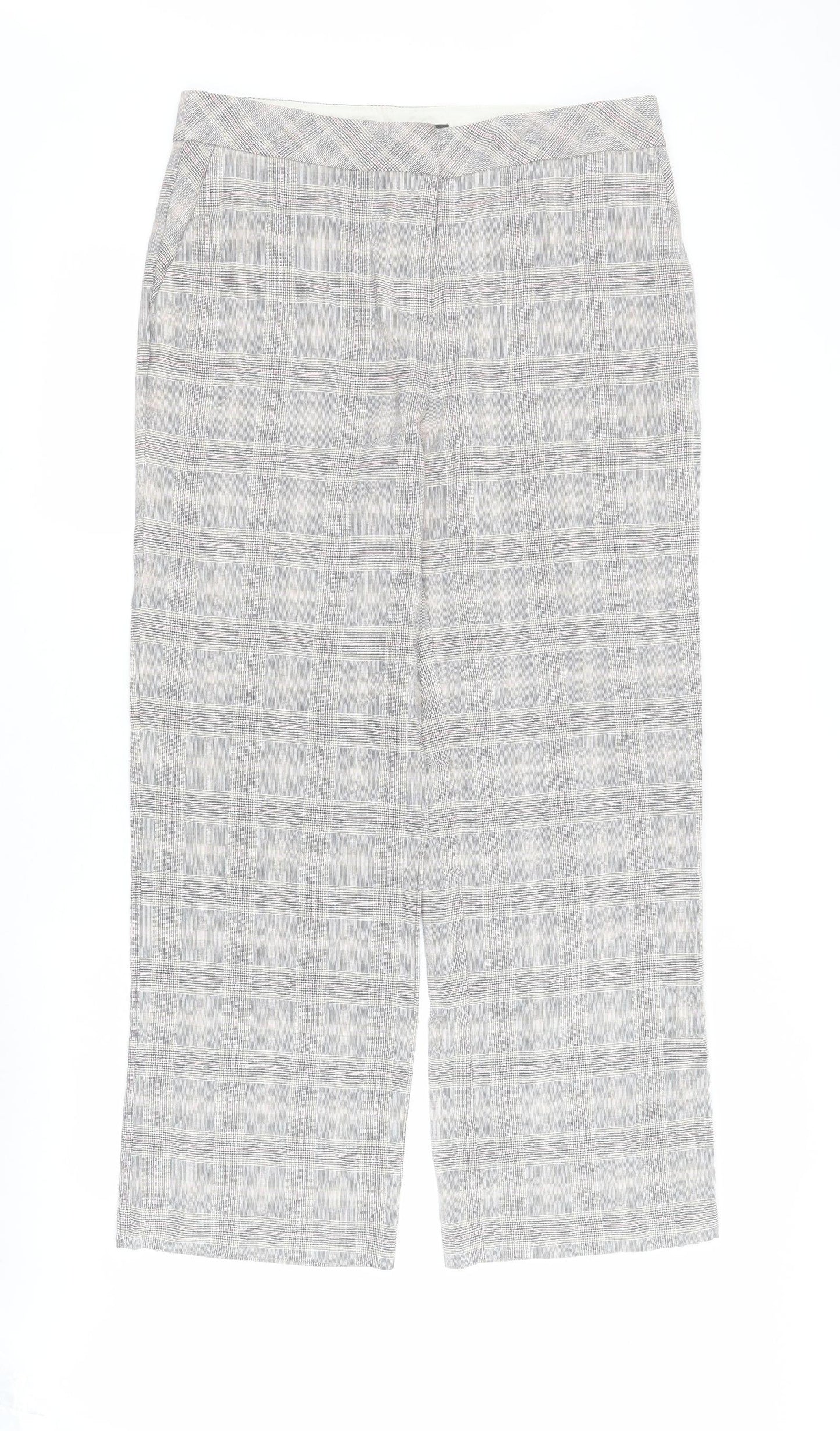 Womens UK Size 12 NEXT Regular Fit Carrot Multicoloured Trousers