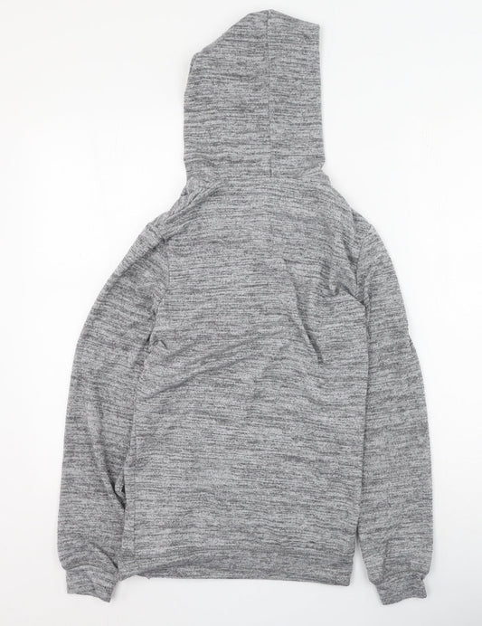 George Womens Grey Round Neck  Polyester Full Zip Jumper Size 8