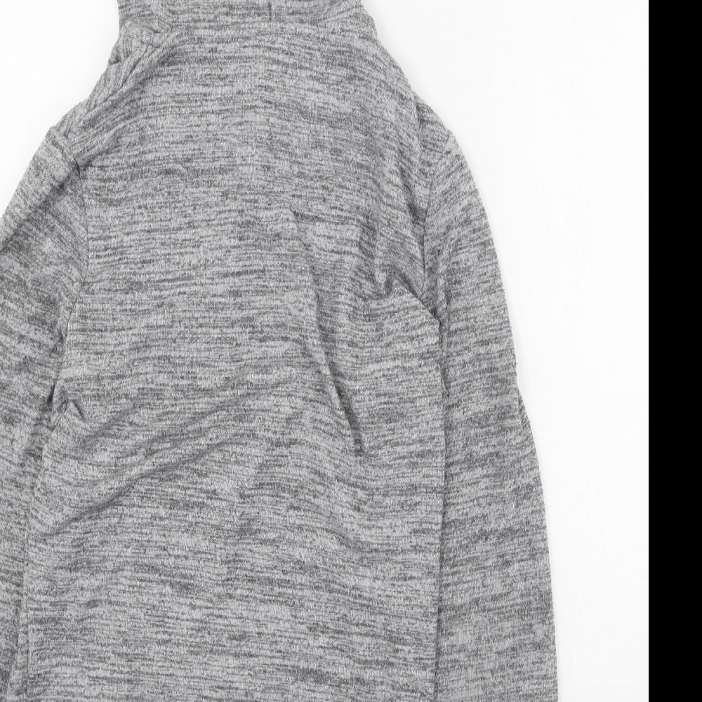 George Womens Grey Round Neck  Polyester Full Zip Jumper Size 8