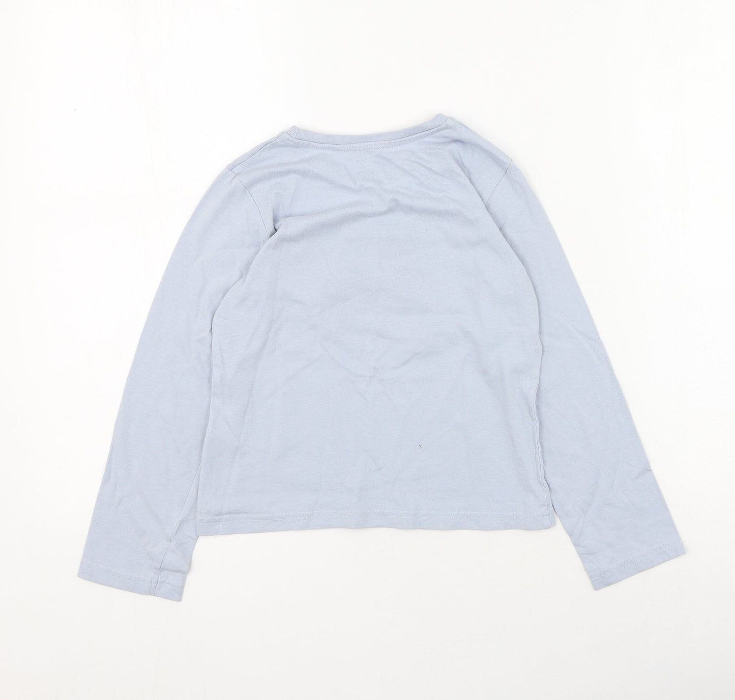 Primark  Girls Blue  Cotton Pullover Casual Size 7-8 Years Round Neck Pullover - Make Today Amazing