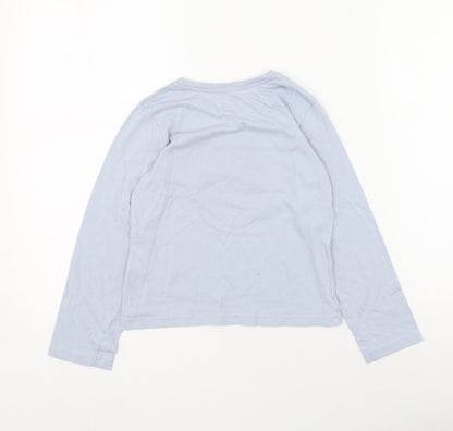 Primark  Girls Blue  Cotton Pullover Casual Size 7-8 Years Round Neck Pullover - Make Today Amazing