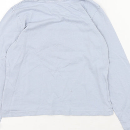 Primark  Girls Blue  Cotton Pullover Casual Size 7-8 Years Round Neck Pullover - Make Today Amazing