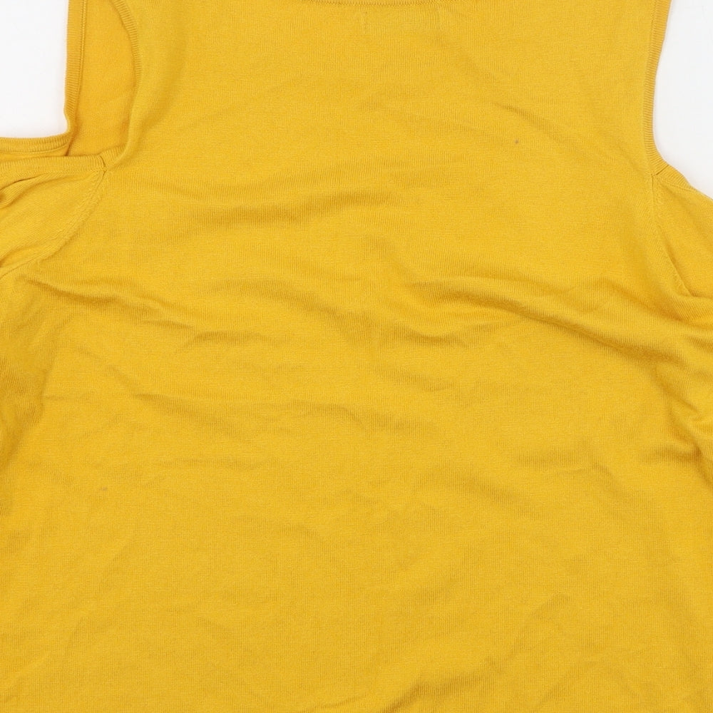 Womens UK Size 16 Soon Yellow Pullover Jumper